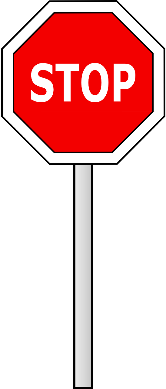 Red Stop Sign Octagon PNG Image