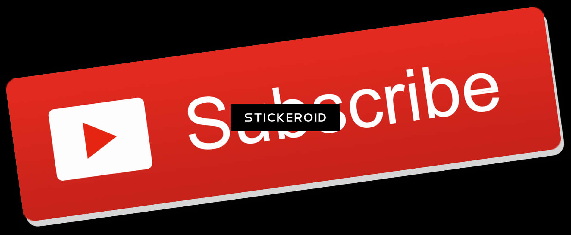 Red Subscribe Button Graphic PNG Image