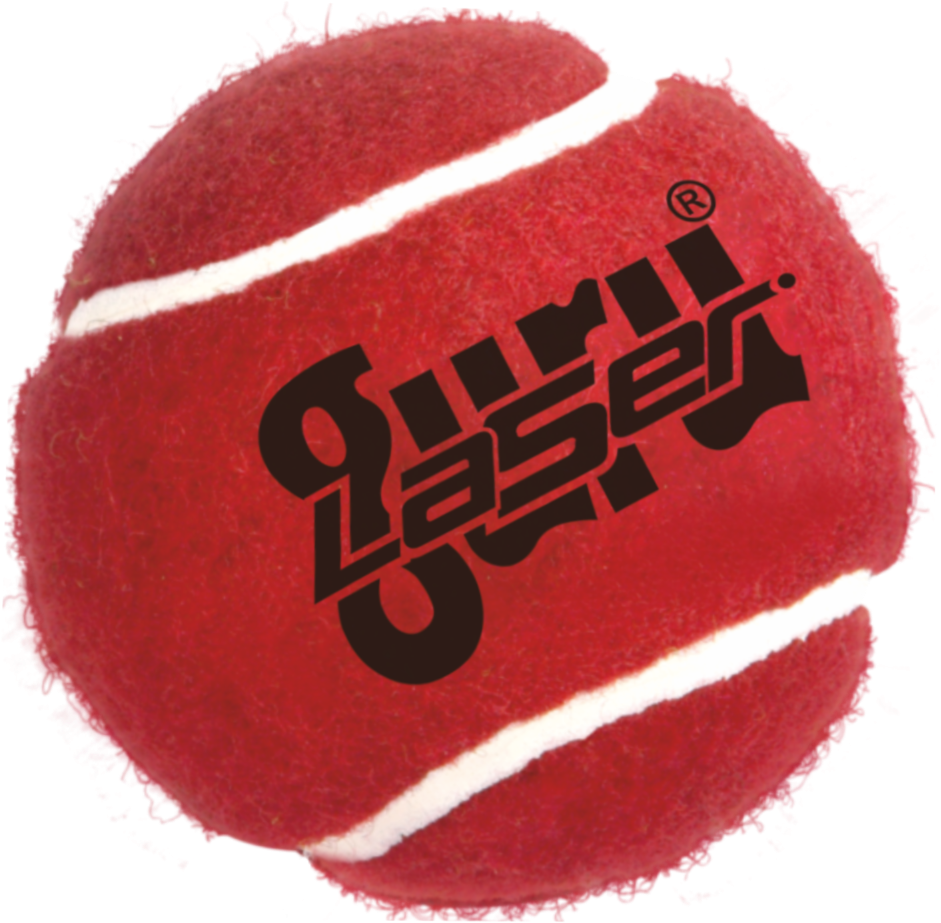 Red Tennis Ballwith Logo PNG Image