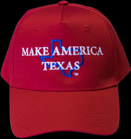 Red Texas Themed Cap PNG Image