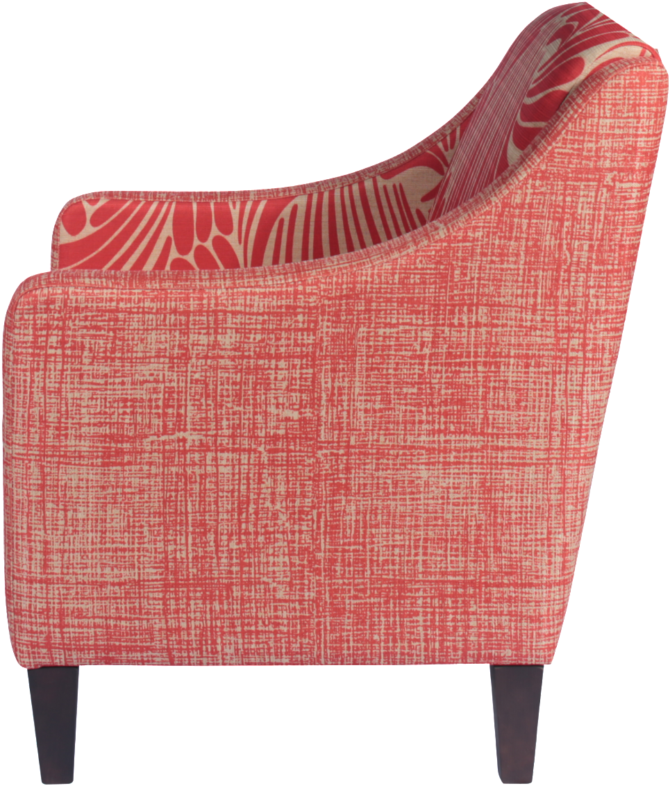 Red Textured Club Chair PNG Image