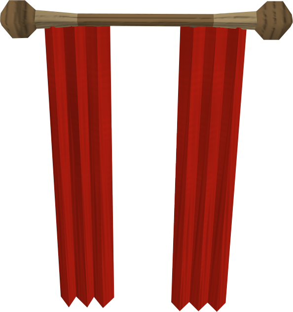 Red Theater Curtains3 D Model PNG Image