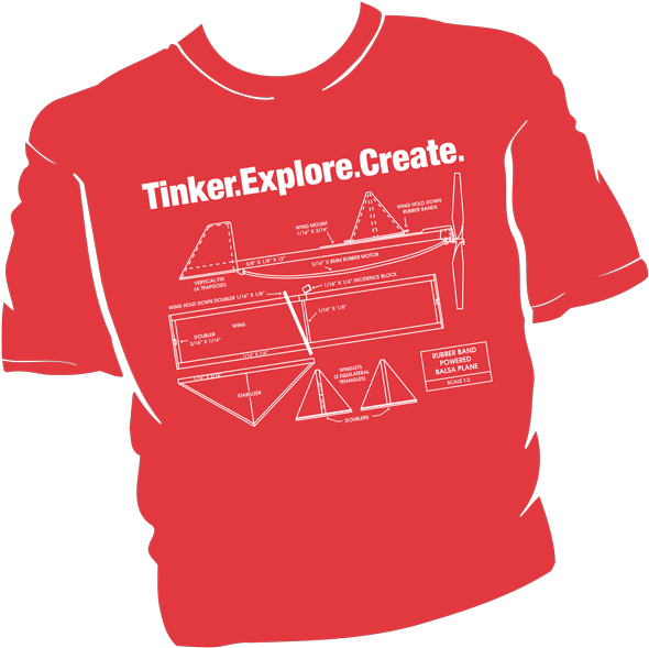 Red Tinker Explore Create Tshirt Design PNG Image