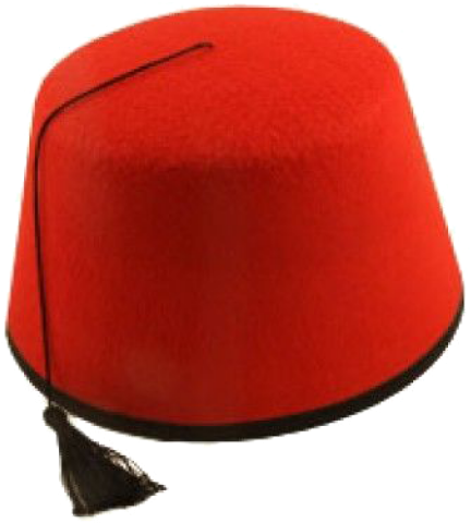 Red Traditional Fez Hat PNG Image