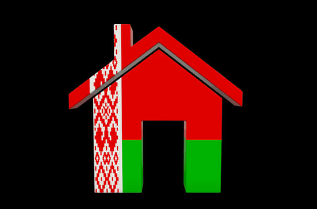 Red Traditional Pattern Home Icon PNG Image