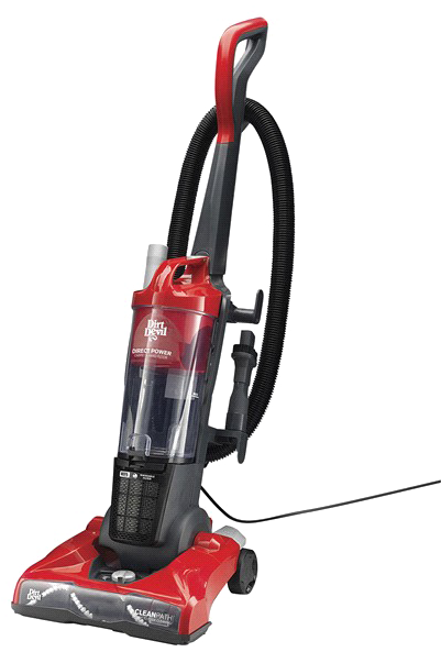 Red Upright Vacuum Cleaner PNG Image