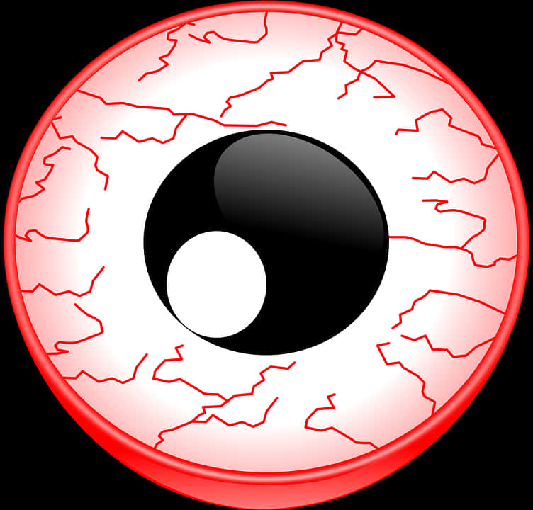 Red Veined Eye Illustration PNG Image