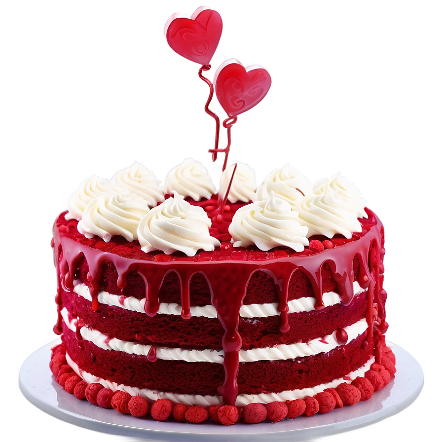 Red Velvet Cake For Valentine's Day Png 13 PNG Image