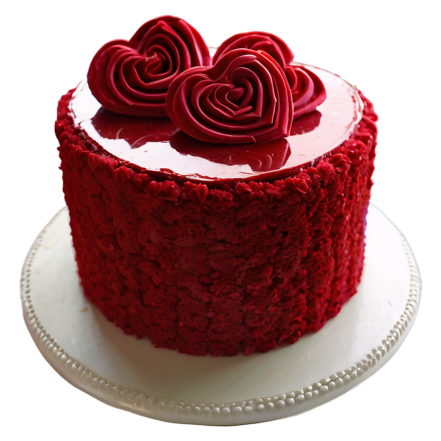 Red Velvet Cake For Valentine's Day Png Ujc PNG Image