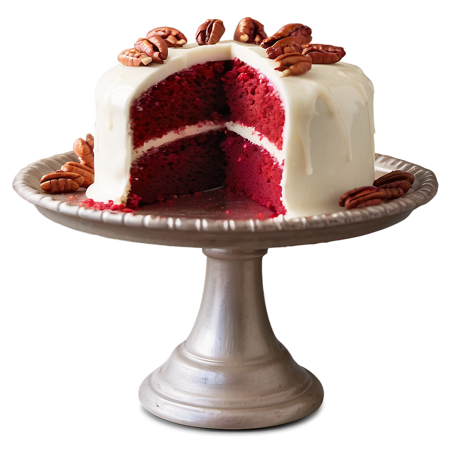 Red Velvet Cake With Pecan Glaze Png 71 PNG Image