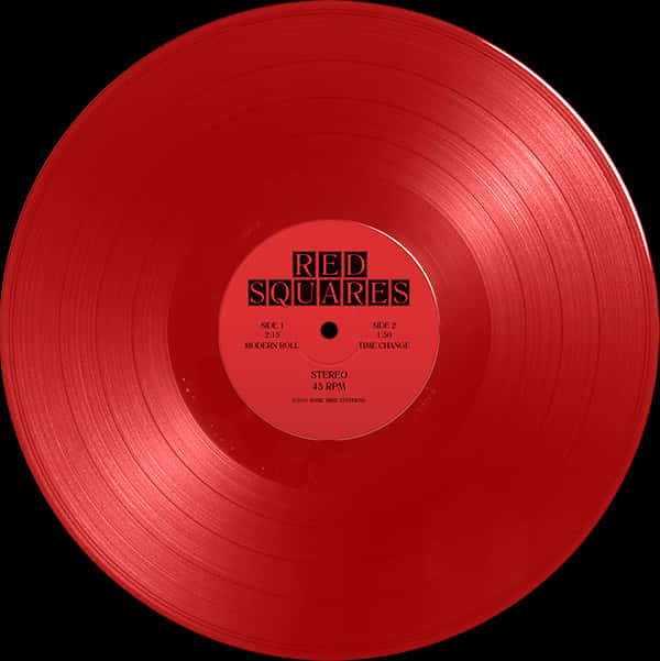 Red Vinyl Record PNG Image