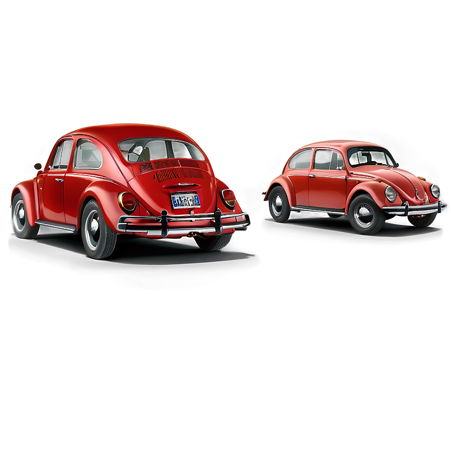 Red Volkswagen Beetle Vehicle Png Rrr PNG Image