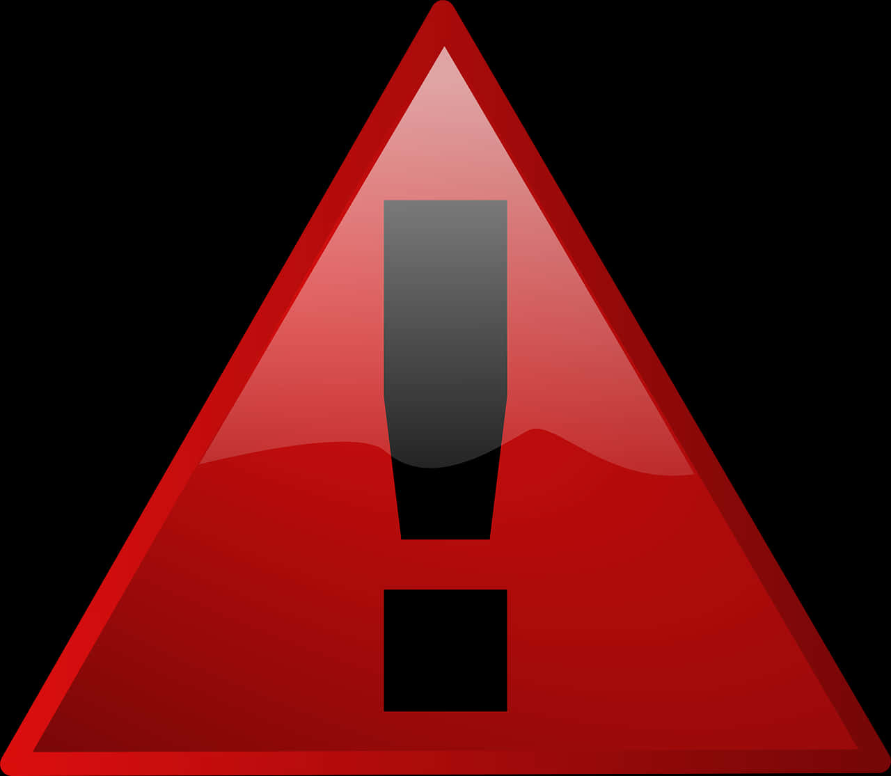 Red Warning Sign Exclamation Point PNG Image