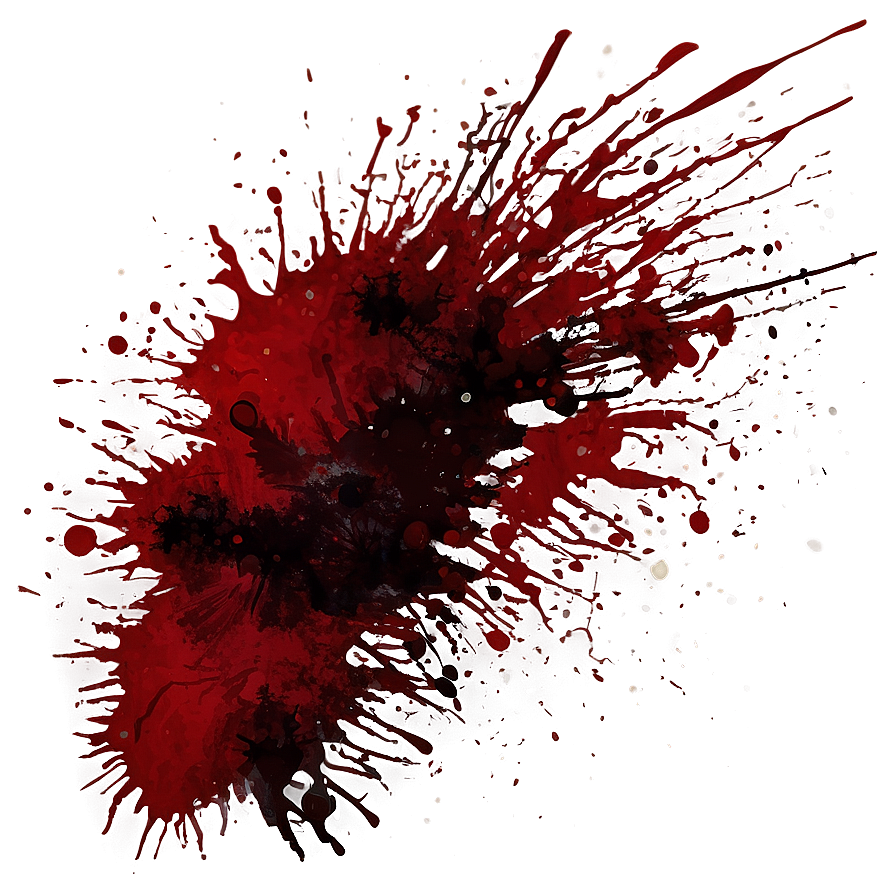 Red Watercolor Splatter Art Png Dde57 PNG Image