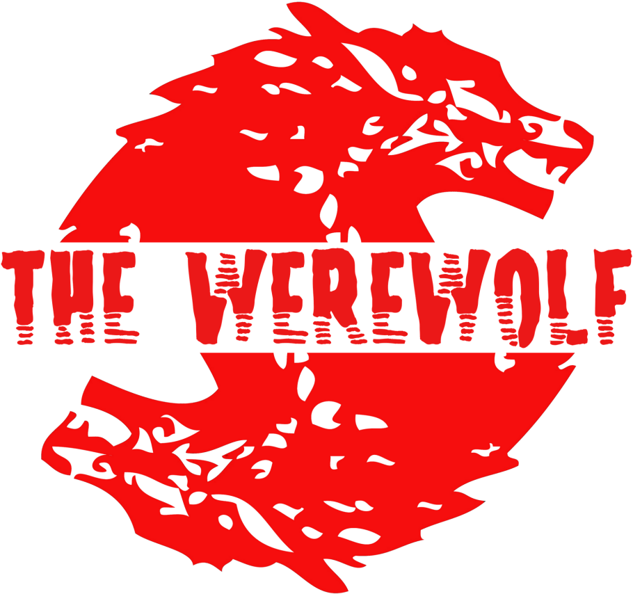 Red Werewolf Silhouette PNG Image