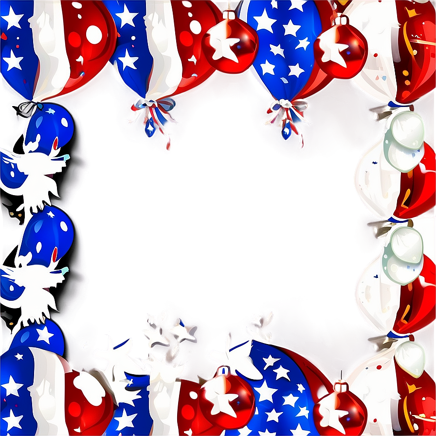 Red, White, And Blue Decorations Png Dxl52 PNG Image