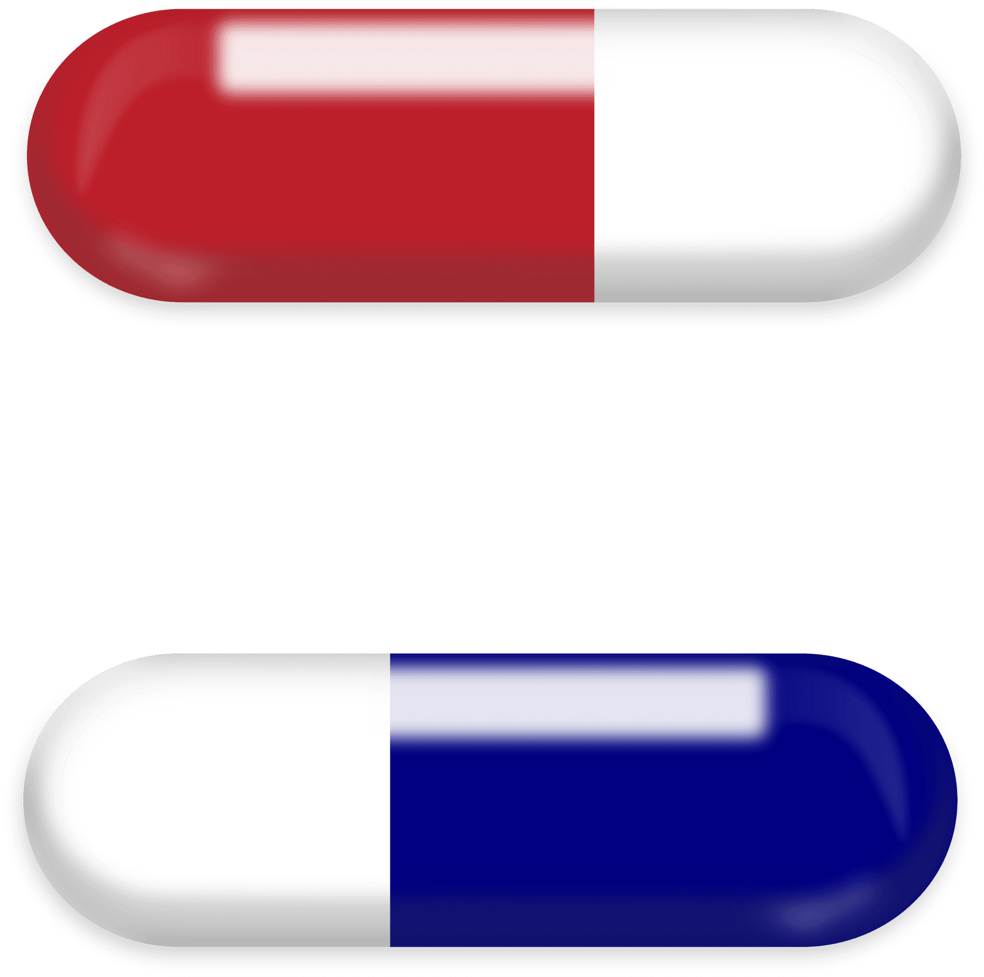 Red Whiteand Blue Capsules PNG Image