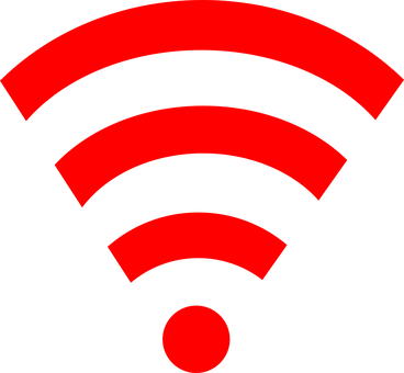 Red Wi Fi Signal Icon PNG Image