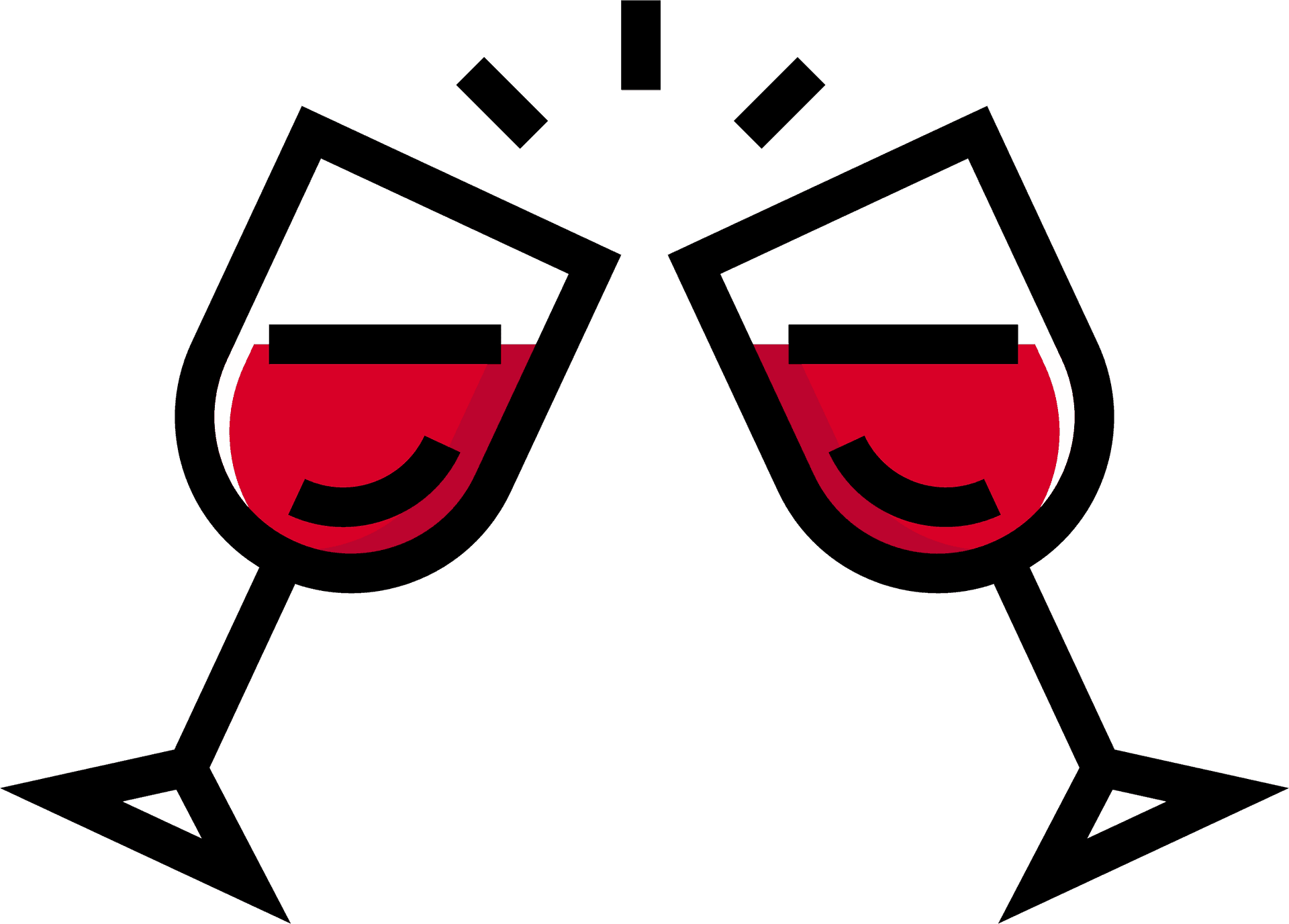 Red Wine Cheers Vector Illustration PNG Image