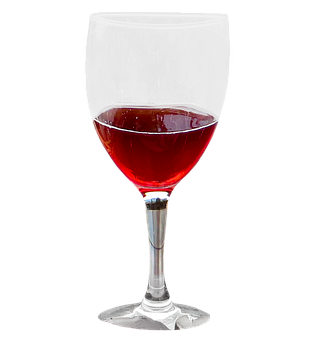 Red Wine Glass Black Background PNG Image