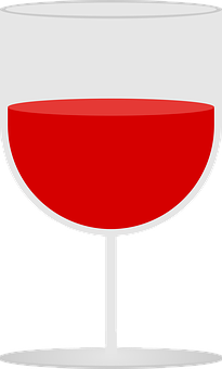 Red Wine Glass Vector Illustration PNG Image