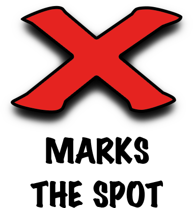 Red X Marks The Spot Graphic PNG Image