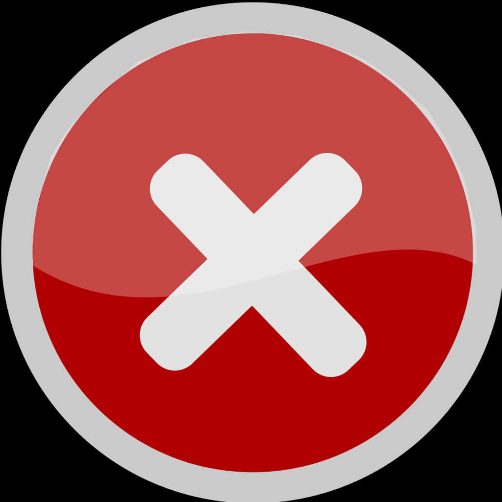 Red X Sign Graphic PNG Image