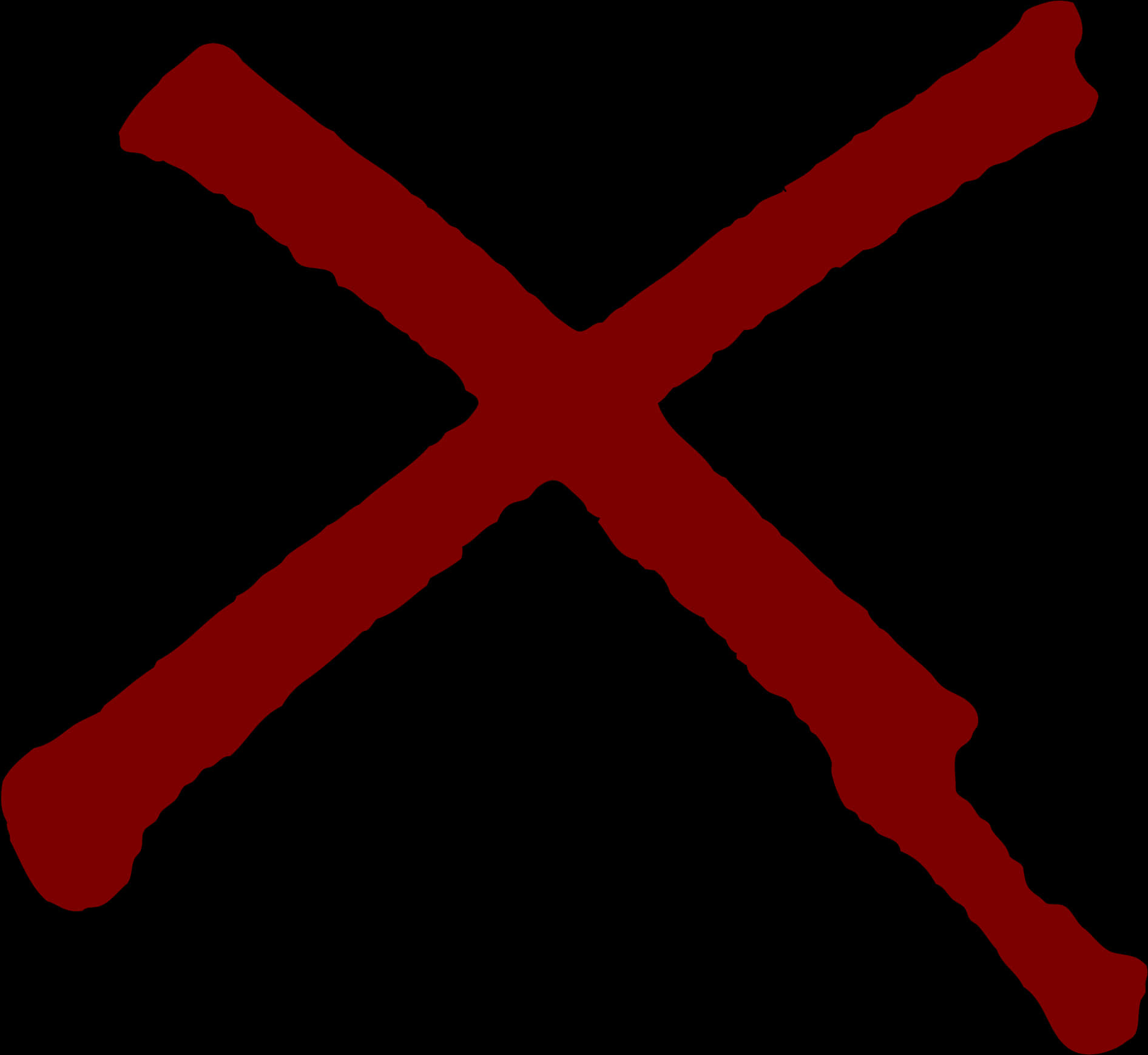 Red X Symbol Graphic PNG Image