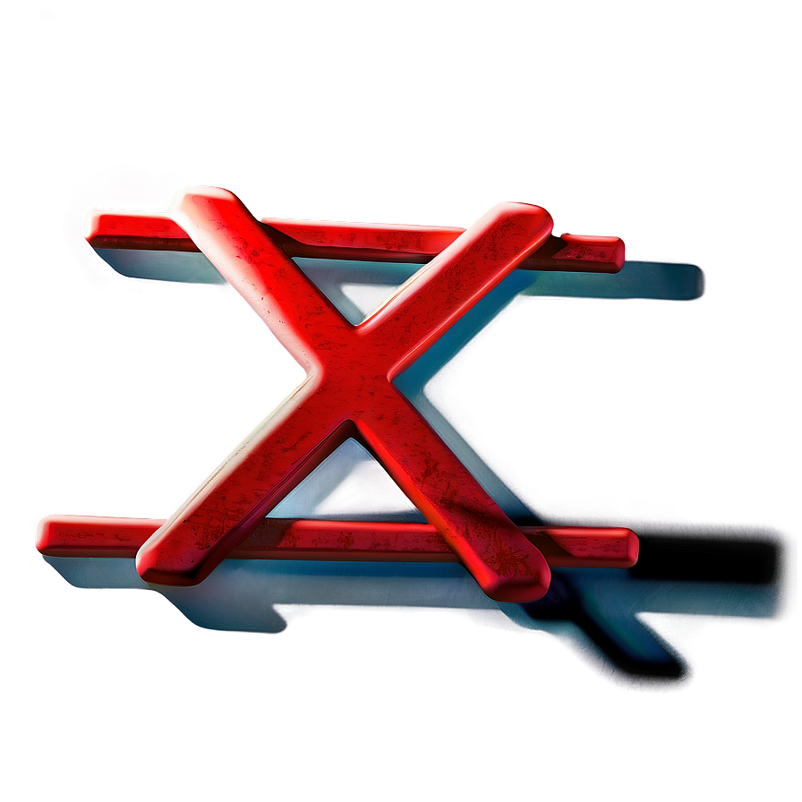 Red X With Shadow Png Cel98 PNG Image