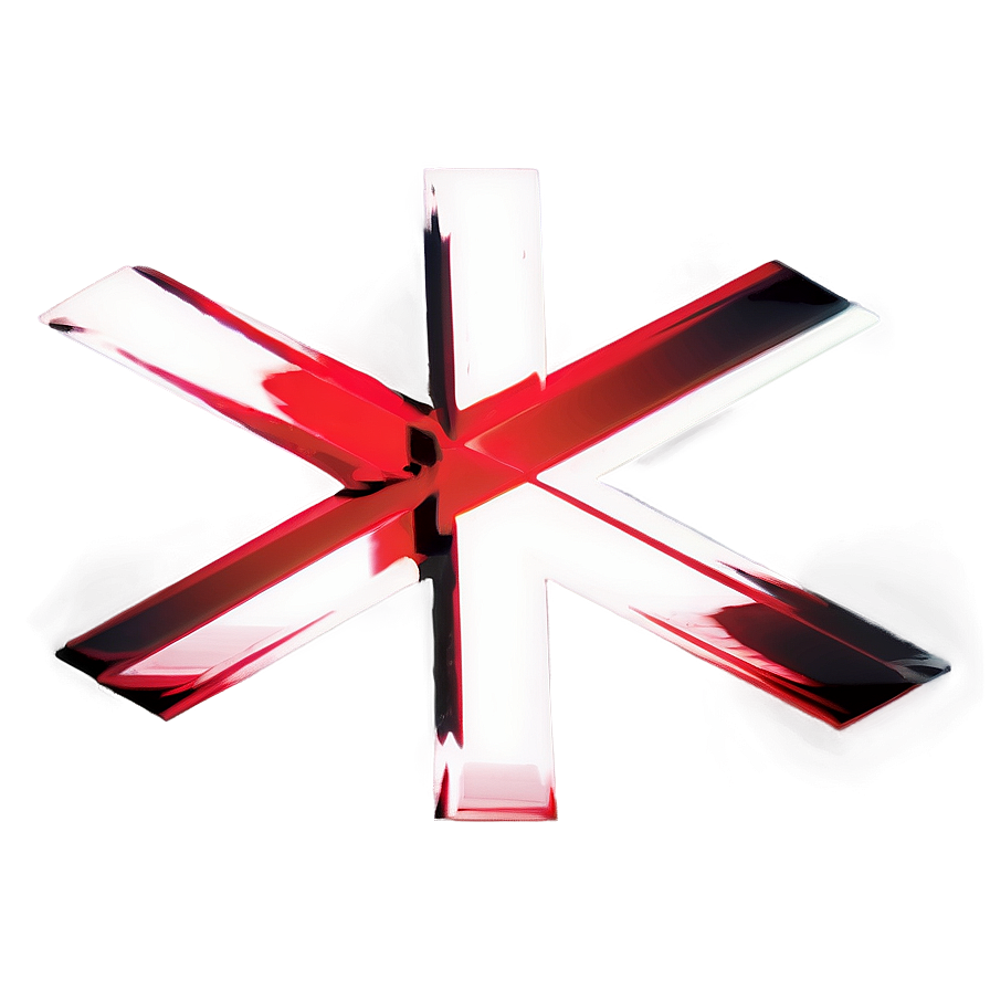 Red X With Shadow Png Uij55 PNG Image