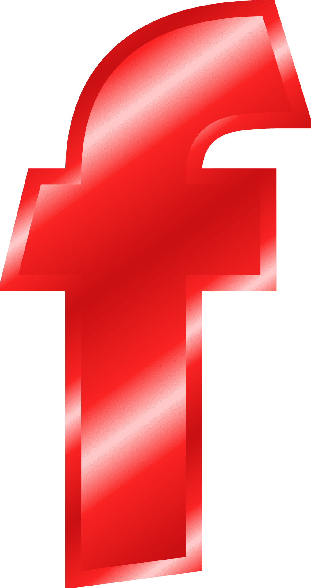 Red3 D Letter F PNG Image