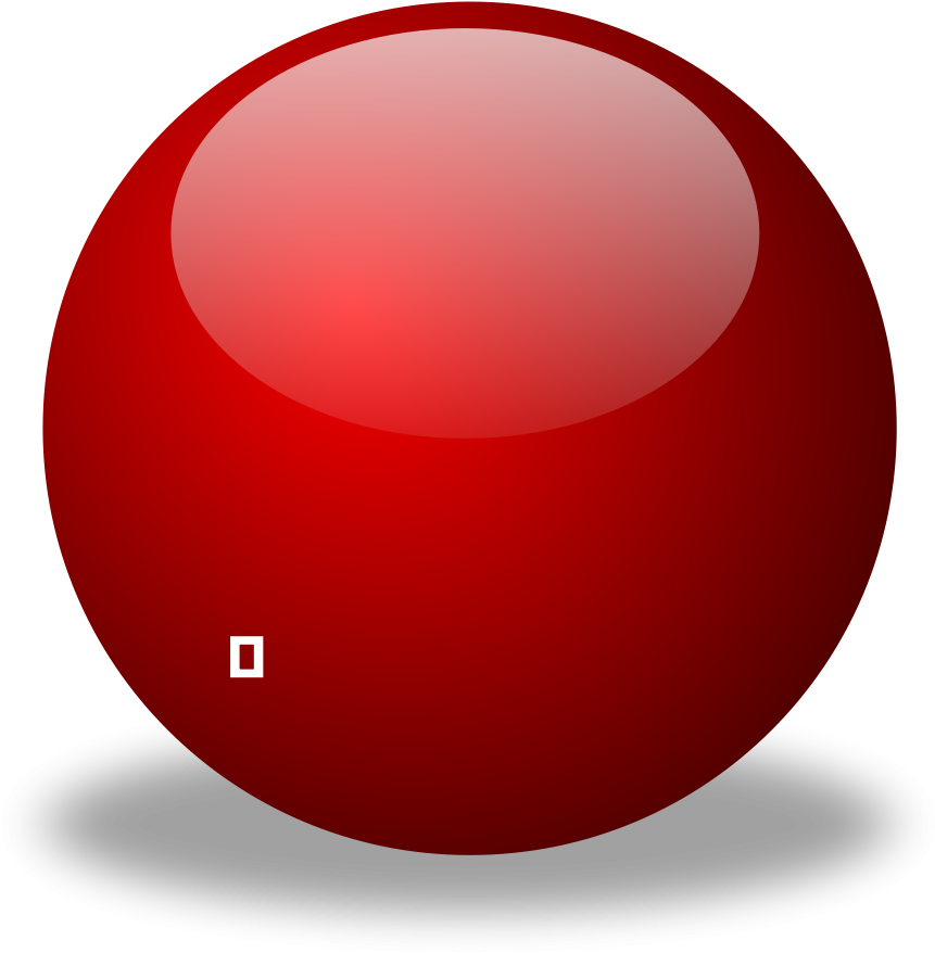 Red3 D Spherewith Shadow.png PNG Image