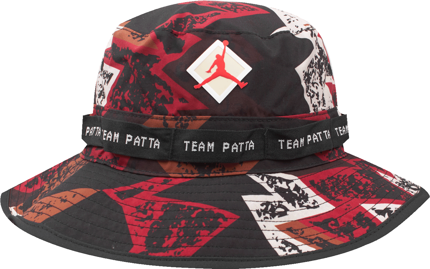 Redand Black Camouflage Bucket Hat PNG Image