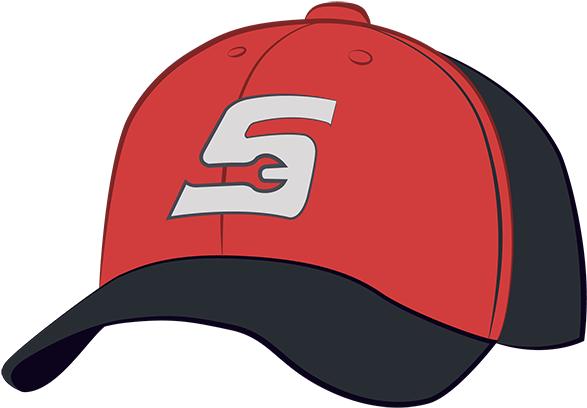 Redand Black Cap Cartoon PNG Image