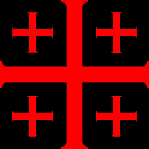 Redand Black Cross Design PNG Image