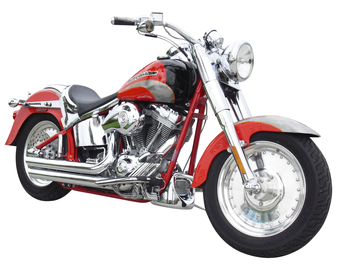 Redand Black Harley Davidson Motorcycle PNG Image