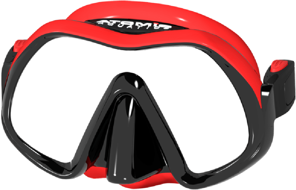 Redand Black Snorkeling Mask PNG Image