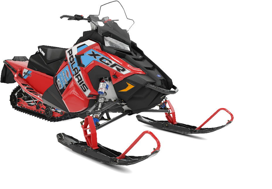 Redand Black Snowmobile Design PNG Image