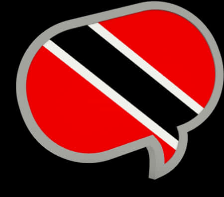 Redand Black Speech Bubble Icon PNG Image