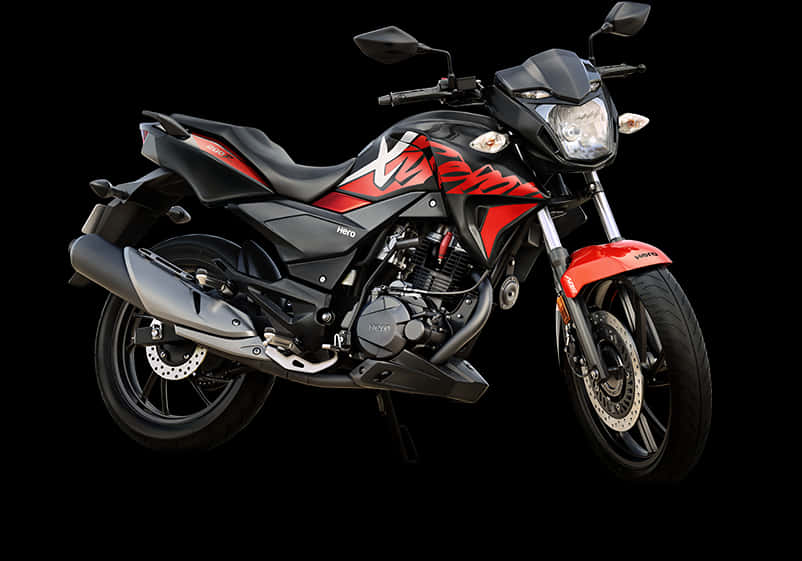 Redand Black Sport Motorcycle PNG Image