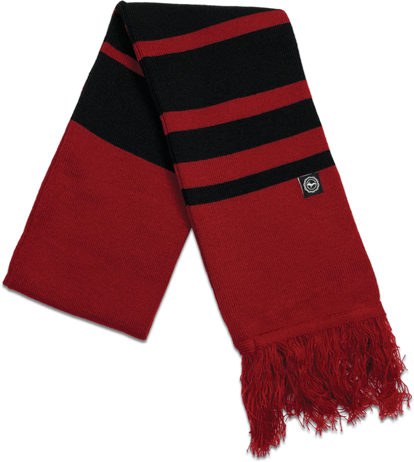 Redand Black Striped Scarf PNG Image