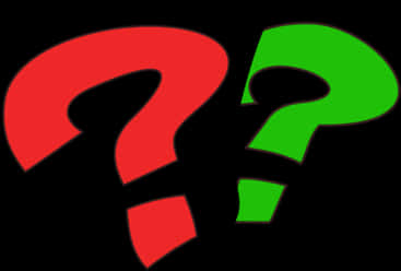 Redand Green Question Marks PNG Image