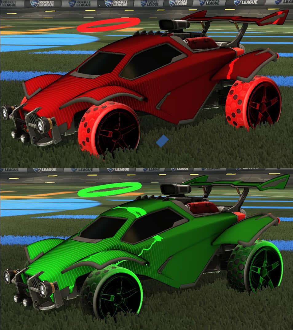 Redand Green Rocket League Cars PNG Image