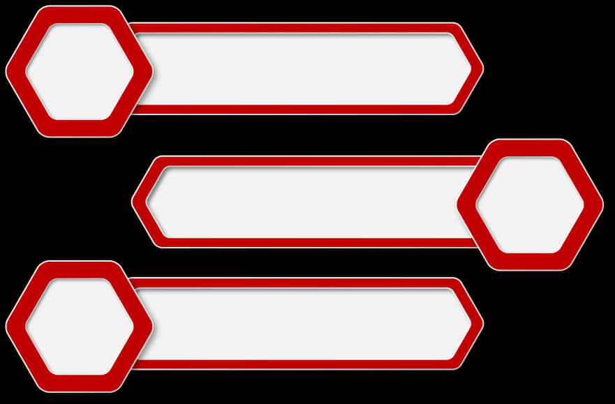 Redand White Border Design Banners PNG Image