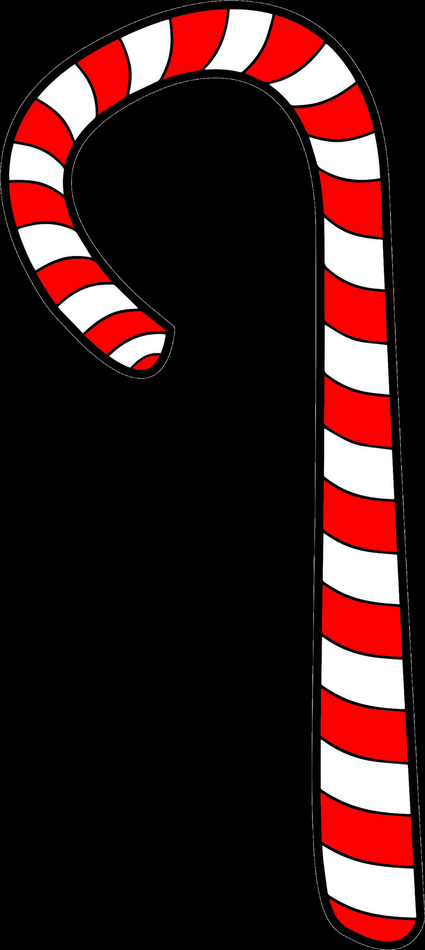 Redand White Candy Cane PNG Image