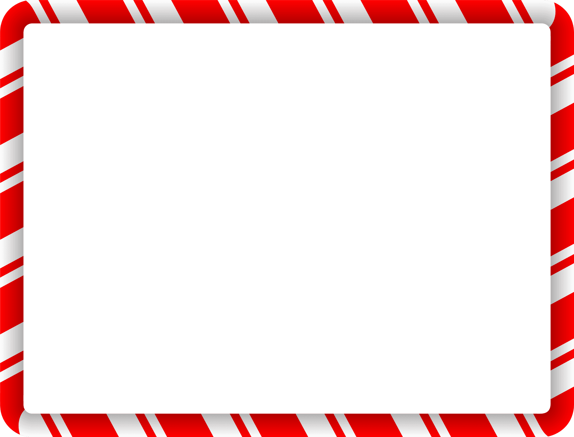 Redand White Candy Stripe Border Clipart PNG Image