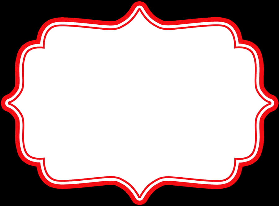 Redand White Decorative Frame PNG Image