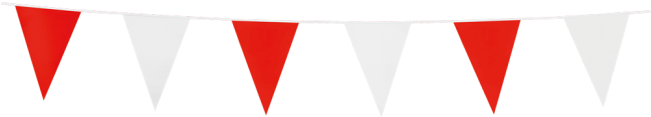 Redand White Pennant Banner PNG Image