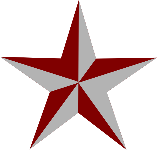 Redand White Star Graphic PNG Image