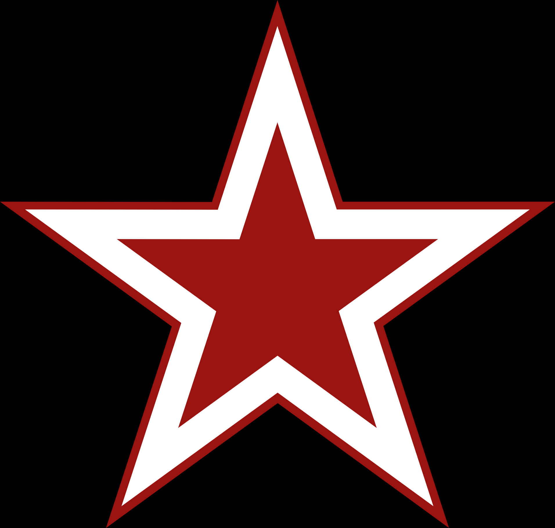 Redand White Star Graphic PNG Image